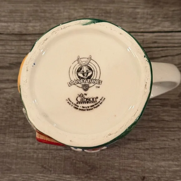 Vintage 1998 Looney Tunes Daffy Duck Sculpted Mug | Gibson 3D 16oz - Picture 11 of 11